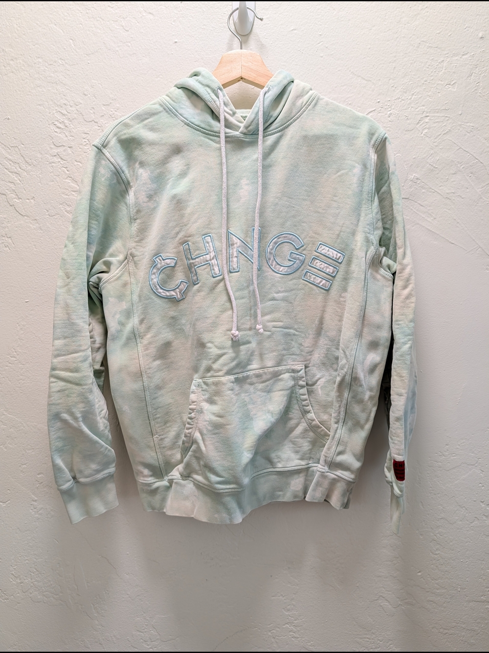CHNGE Mint Tie-Dye Uni Logo Hoodie - Unisex Embroidered Pullover